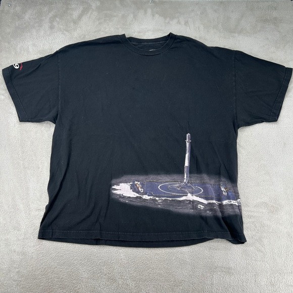 SpaceX Falcon 9 Rocket First Stage Booster Shirt Mens 3XL Black Streetwear